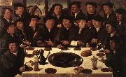 ANTHONISZ  Cornelis Banquet of Members of Amsterdam's Crossbow Civic Guard oil painting